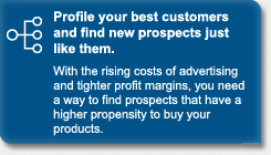 Profile your best customers and find new prospects just like them.